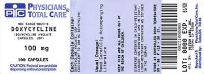 Doxycycline Hyclate Capsules Usp 100 mg (Package Label 02)
